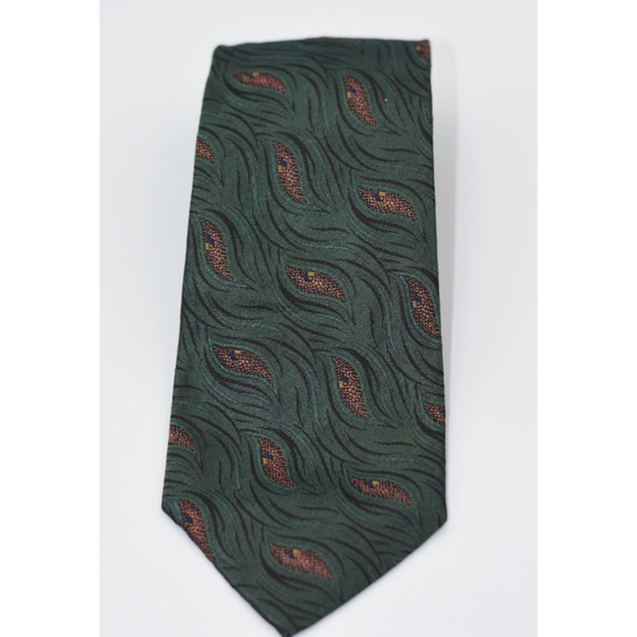 Giorgio Armani Y2K Made in Italy Mens Neck Tie Paisley 100% Silk 57"x3" - Picture 1 of 5